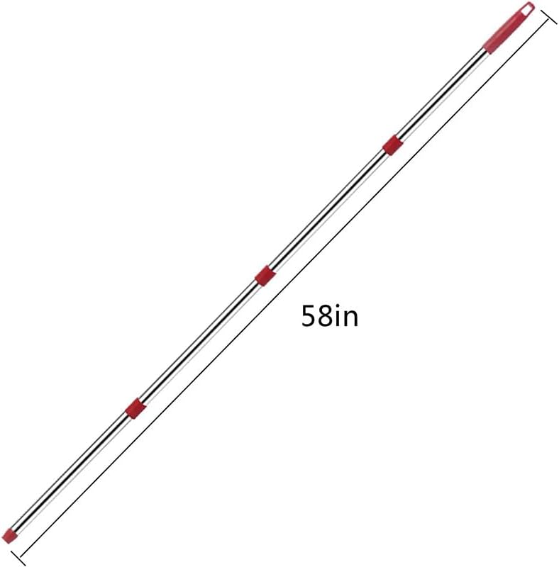 EMTK Mop Handle Replacement for O-Cedar – Adjustable 30"–58" Spin Mop & H2Pro Flat Mop Handle, 4-Section Mop Stick Compatible with Ocedar Mop Systems - Image 2